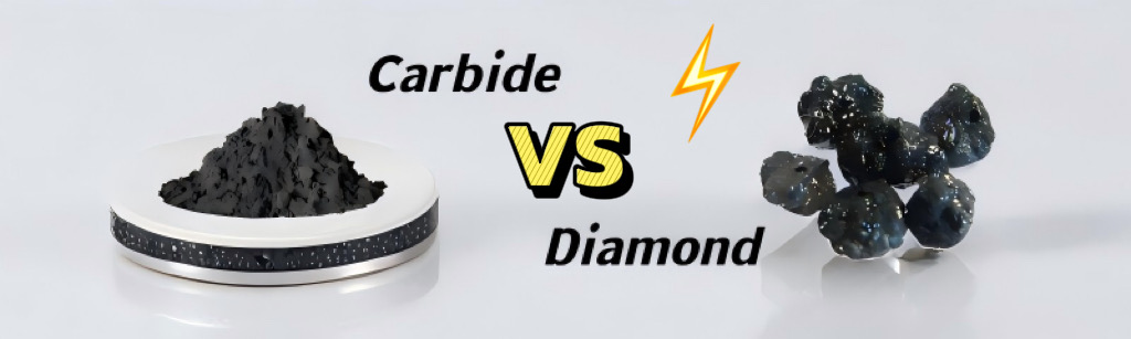 Which is harder, tungsten carbide or diamond?
