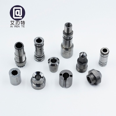 Tungsten Carbide Wear Resistant Part Carbide Round Threaded Sleeve Bushing Custom Thread Parts