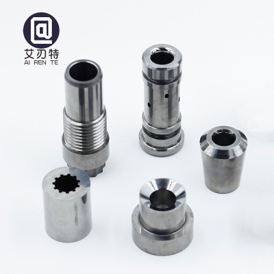 Tungsten Carbide Wear Resistant Part Carbide Round Threaded Sleeve Bushing Custom Thread Parts